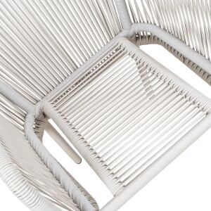 Outdoor-Loungesessel grau/beige mit Sitzpolster