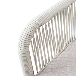 Outdoor-Loungesessel grau/beige mit Sitzpolster