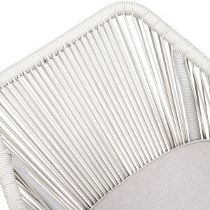 Outdoor-Loungesessel grau/beige mit Sitzpolster