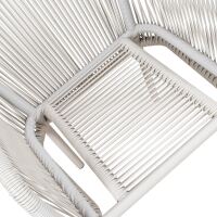 Outdoor-Loungesessel grau/beige mit Sitzpolster