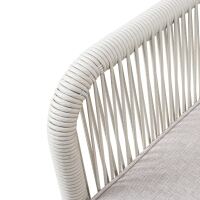 Outdoor-Loungesessel grau/beige mit Sitzpolster