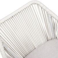 Outdoor-Loungesessel grau/beige mit Sitzpolster