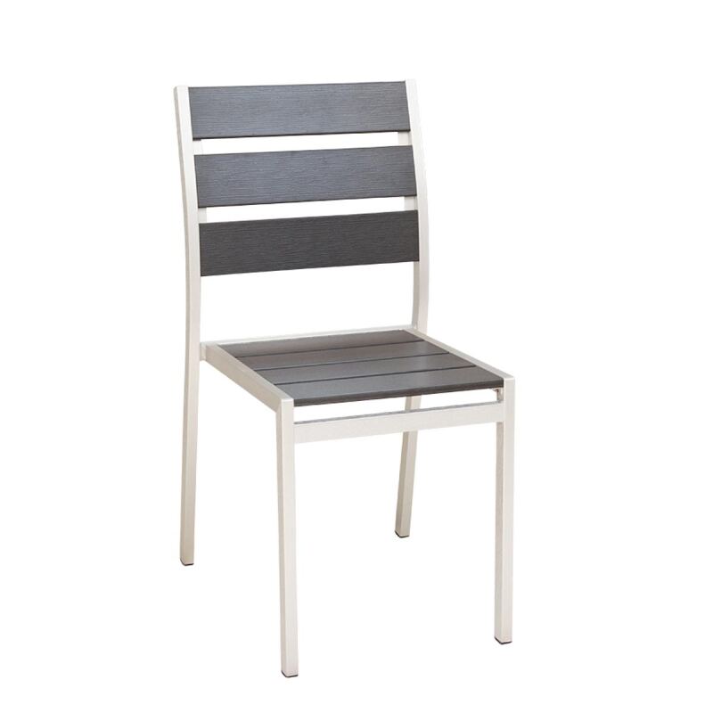 Outdoor-Terrassenstuhl stapelbar, grau