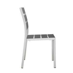 Outdoor-Terrassenstuhl stapelbar, grau
