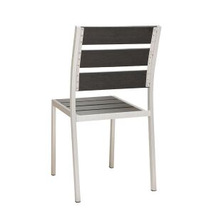Outdoor-Terrassenstuhl stapelbar, grau