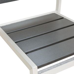 Outdoor-Terrassenstuhl stapelbar, grau