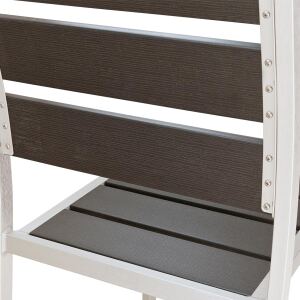 Outdoor-Terrassenstuhl stapelbar, grau