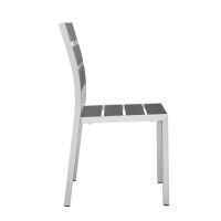 Outdoor-Terrassenstuhl stapelbar, grau