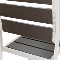 Outdoor-Terrassenstuhl stapelbar, grau