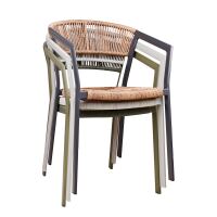 Gartenstuhl stapelbar in Trendfarbe Olive