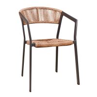 Gartenlounge-Stuhl natur/anthrazit