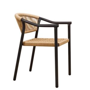stilsicherer Balkon- und Gartenstuhl natur/anthrazit