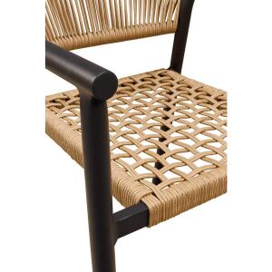 stilsicherer Balkon- und Gartenstuhl natur/anthrazit