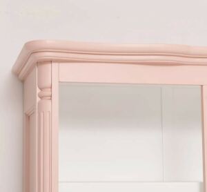 romantisches Bücherregal - Vintage Regal pastellrosa + weiß
