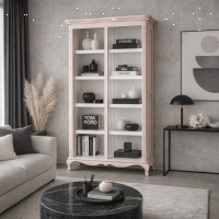 romantisches Bücherregal - Vintage Regal pastellrosa + weiß