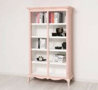 romantisches Bücherregal - Vintage Regal pastellrosa + weiß