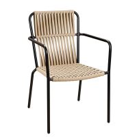 Rope Design-Outdoorstuhl, natur/schwarz
