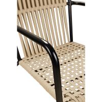 Rope Design-Outdoorstuhl, natur/schwarz