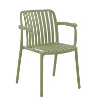 Lounge-Gartenstuhl Skandi Kunststoff, moosgrün