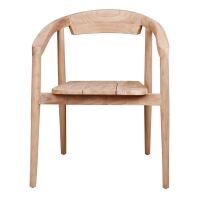 nachhaltiger Outdoorstuhl im Japandi-Stil aus recyceltem Teakholz