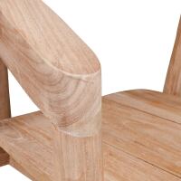 nachhaltiger Outdoorstuhl im Japandi-Stil aus recyceltem Teakholz