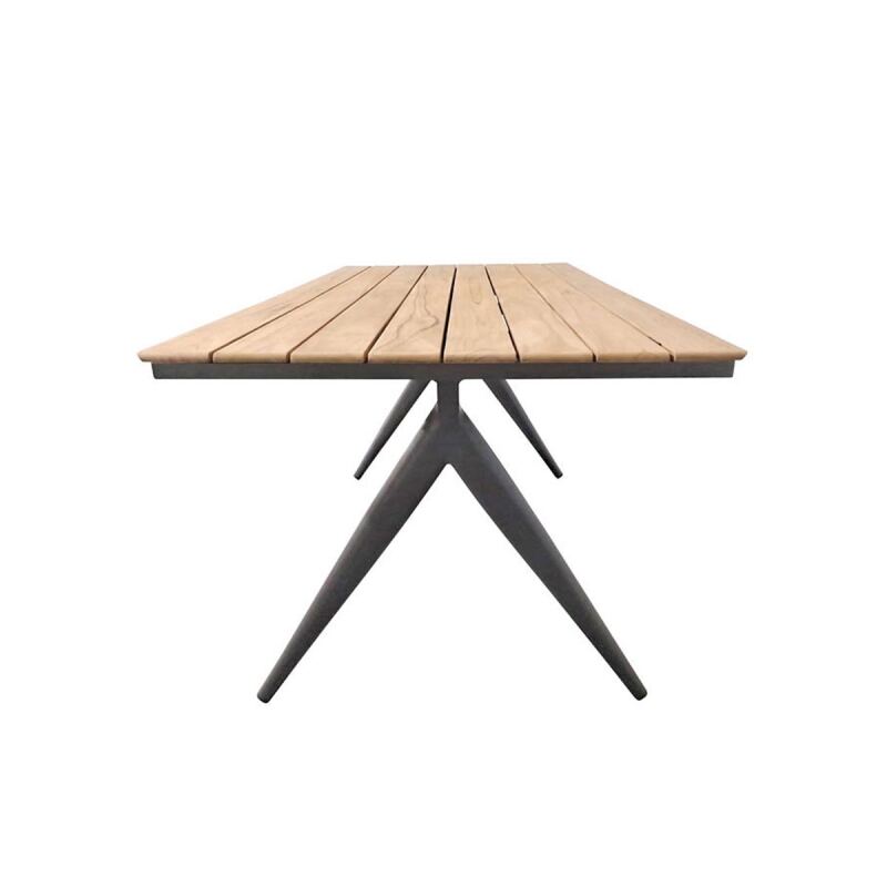 Terrassentisch ausziehbar, V-Füße, mit Keramikplatte