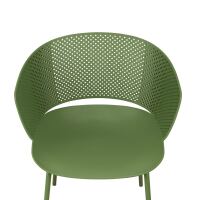 Outdoor-Designstuhl mit Lochstruktur, grün