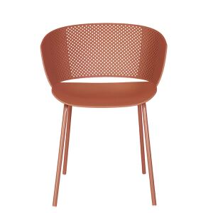 Outdoor-Designstuhl mit Lochstruktur, blutorange