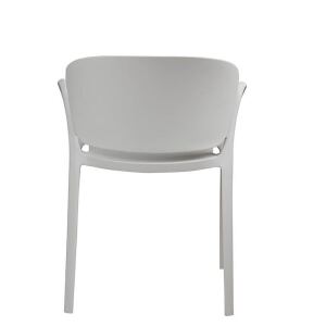 Clean-Design-Stuhl Outdoor aus Kunststoff, grau