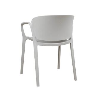 Clean-Design-Stuhl Outdoor aus Kunststoff, grau
