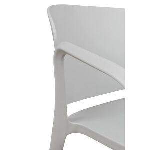 Clean-Design-Stuhl Outdoor aus Kunststoff, grau