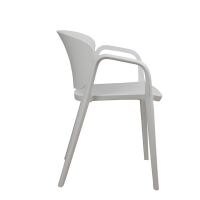Clean-Design-Stuhl Outdoor aus Kunststoff, grau