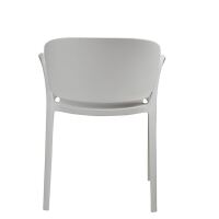 Clean-Design-Stuhl Outdoor aus Kunststoff, grau