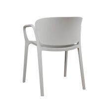 Clean-Design-Stuhl Outdoor aus Kunststoff, grau