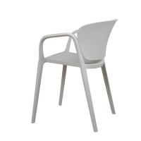Clean-Design-Stuhl Outdoor aus Kunststoff, grau