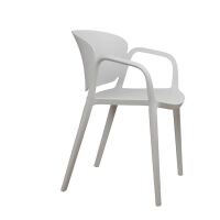 Clean-Design-Stuhl Outdoor aus Kunststoff, grau