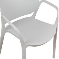 Clean-Design-Stuhl Outdoor aus Kunststoff, grau