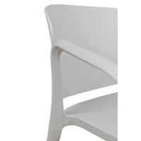 Clean-Design-Stuhl Outdoor aus Kunststoff, grau