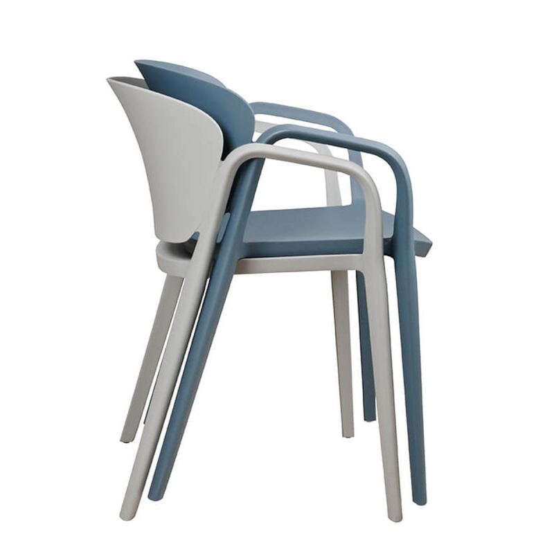 Clean-Design-Stuhl Outdoor aus Kunststoff, rauchblau - Onlineshop für massive Landhausmöbel