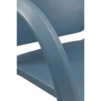 Clean-Design-Stuhl Outdoor aus Kunststoff, rauchblau