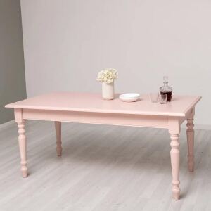 rosa Esstisch 180cm - Tisch mit gedrechselten Beinen pastellrosa