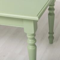 grüner Tisch 180cm - blassgrün mit gedrechselten Beinen