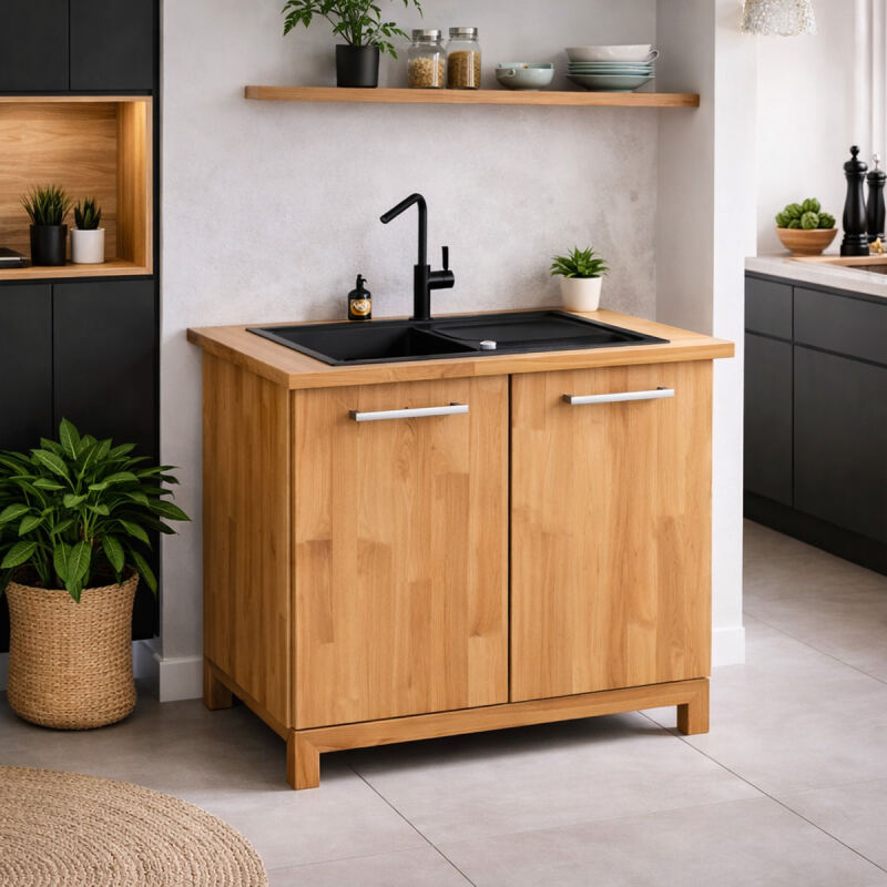 Spülenschrank Massivholz Premium