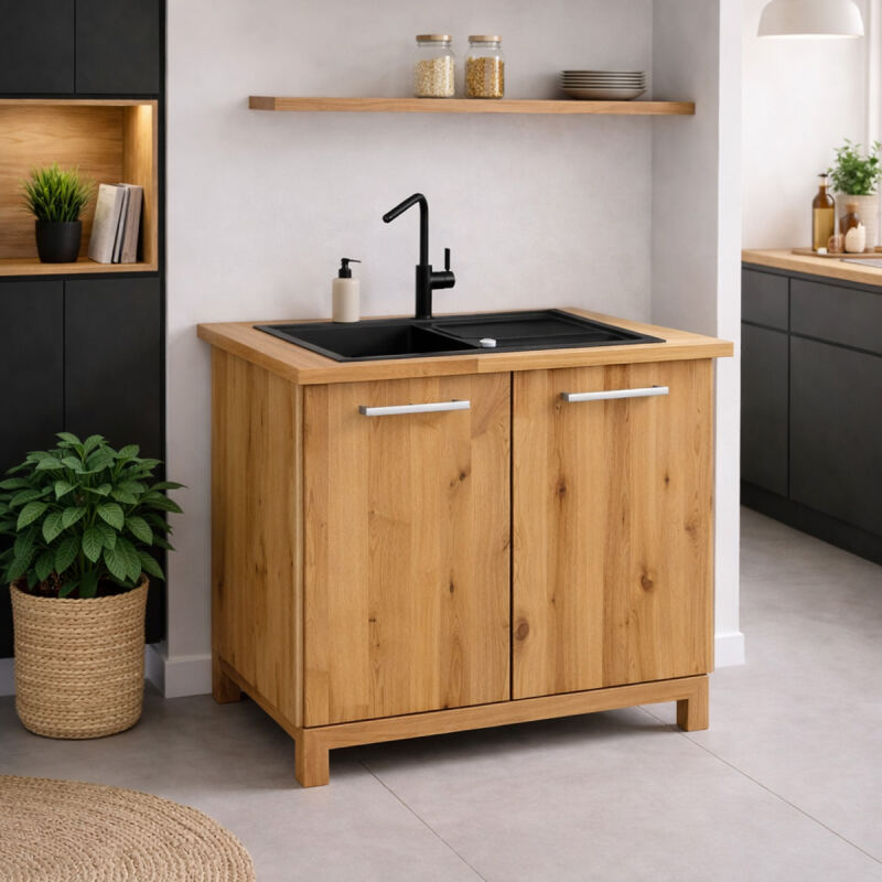 Massivholz Spülenschrank Premium kaufen | Küchenmodul - Onlineshop für massive Landhausmöbel