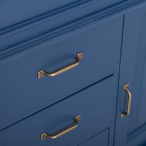 Violettblauer Waschtisch - Waschbeckenunterschrank mit Schubladen