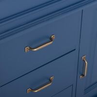 Violettblauer Waschtisch - Waschbeckenunterschrank mit Schubladen