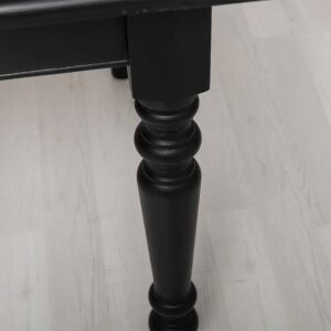 Esstisch 180cm - schwarzer Tisch mit gedrechselten Beinen