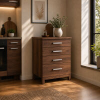 Küchenmodul 81 cm mit Schubladen – Massivholz Küchenschrank freistehend