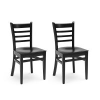eleganter Holzstuhl (2er-Set), versch. Farben wählbar