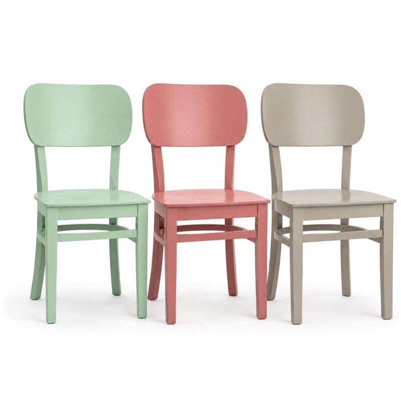 Design-Holzstuhl lackiert, viele RAL Farben